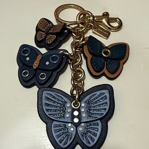 Coach Butterfly Cluster Bag Charm/Keychain